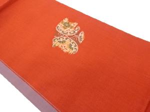 鏡裏に花唐草模様織出し洒落袋帯